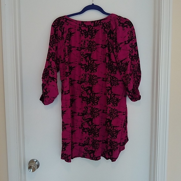 Soft Surroundings purple and black floral tunic - Picture 4 of 4